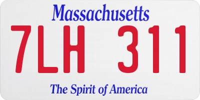 MA license plate 7LH311