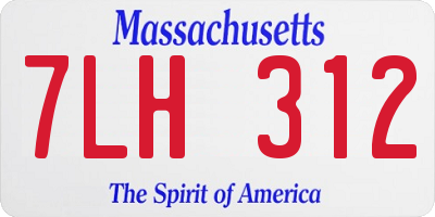 MA license plate 7LH312