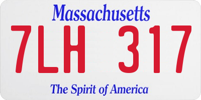 MA license plate 7LH317