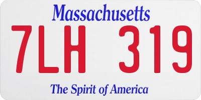 MA license plate 7LH319