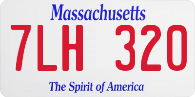 MA license plate 7LH320