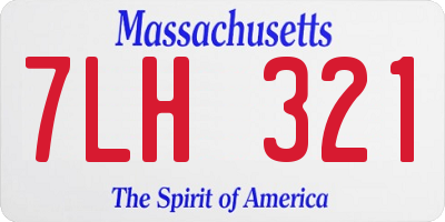 MA license plate 7LH321
