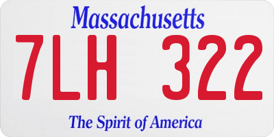 MA license plate 7LH322