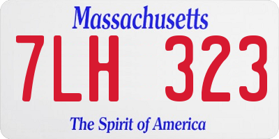 MA license plate 7LH323