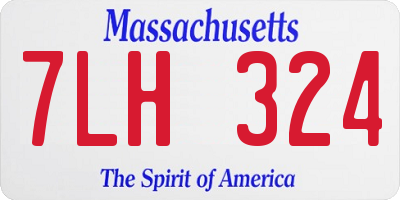 MA license plate 7LH324