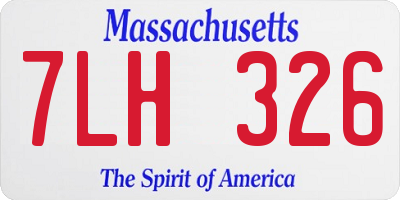 MA license plate 7LH326