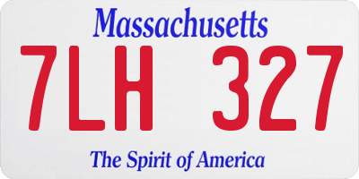 MA license plate 7LH327