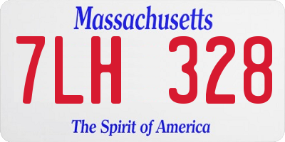 MA license plate 7LH328
