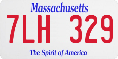 MA license plate 7LH329