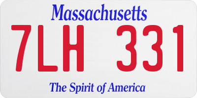MA license plate 7LH331