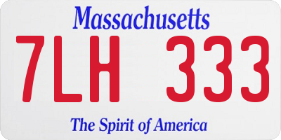 MA license plate 7LH333