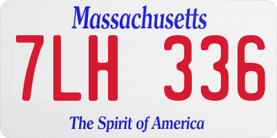 MA license plate 7LH336