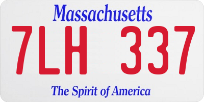 MA license plate 7LH337