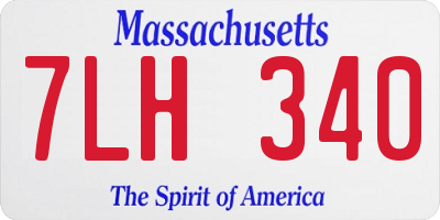MA license plate 7LH340