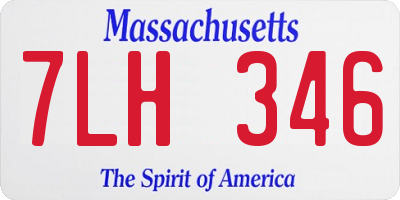 MA license plate 7LH346
