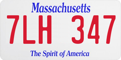 MA license plate 7LH347