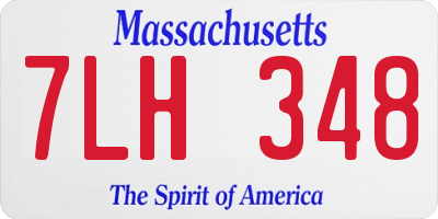 MA license plate 7LH348