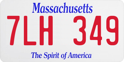 MA license plate 7LH349