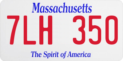 MA license plate 7LH350