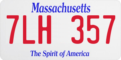 MA license plate 7LH357
