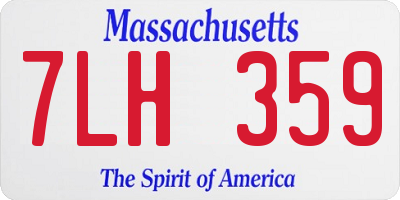 MA license plate 7LH359