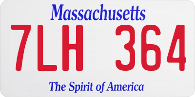 MA license plate 7LH364