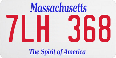 MA license plate 7LH368