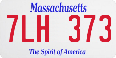 MA license plate 7LH373