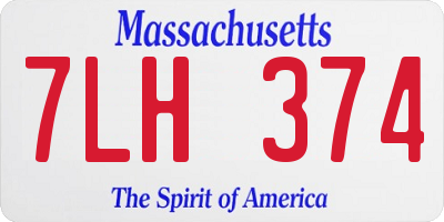 MA license plate 7LH374