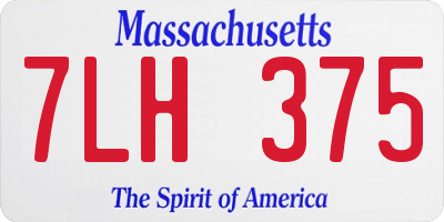 MA license plate 7LH375