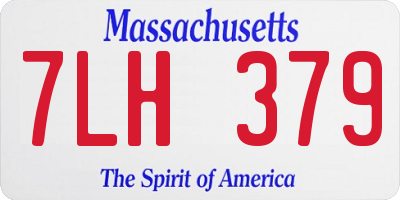 MA license plate 7LH379