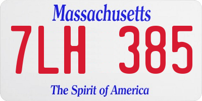 MA license plate 7LH385