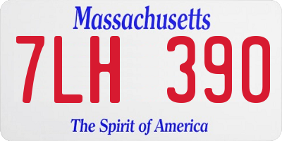MA license plate 7LH390