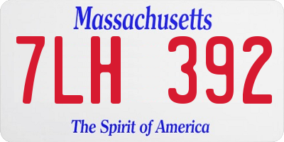 MA license plate 7LH392