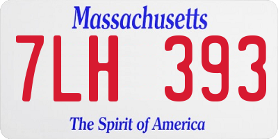 MA license plate 7LH393