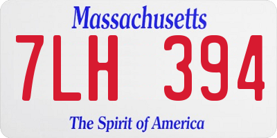 MA license plate 7LH394