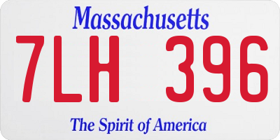 MA license plate 7LH396