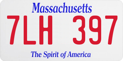 MA license plate 7LH397