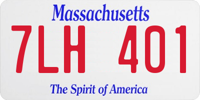 MA license plate 7LH401