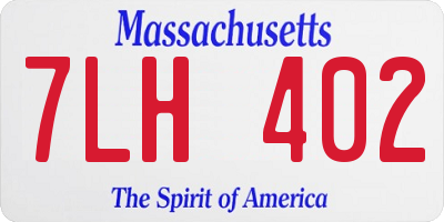 MA license plate 7LH402