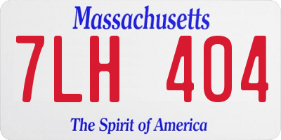 MA license plate 7LH404