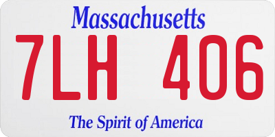 MA license plate 7LH406