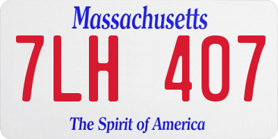 MA license plate 7LH407