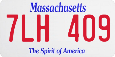MA license plate 7LH409