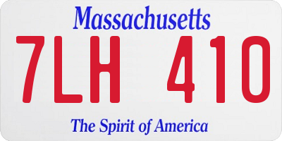 MA license plate 7LH410