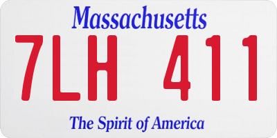 MA license plate 7LH411