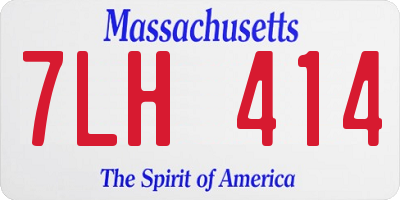 MA license plate 7LH414