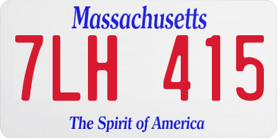 MA license plate 7LH415