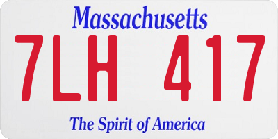 MA license plate 7LH417