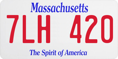MA license plate 7LH420